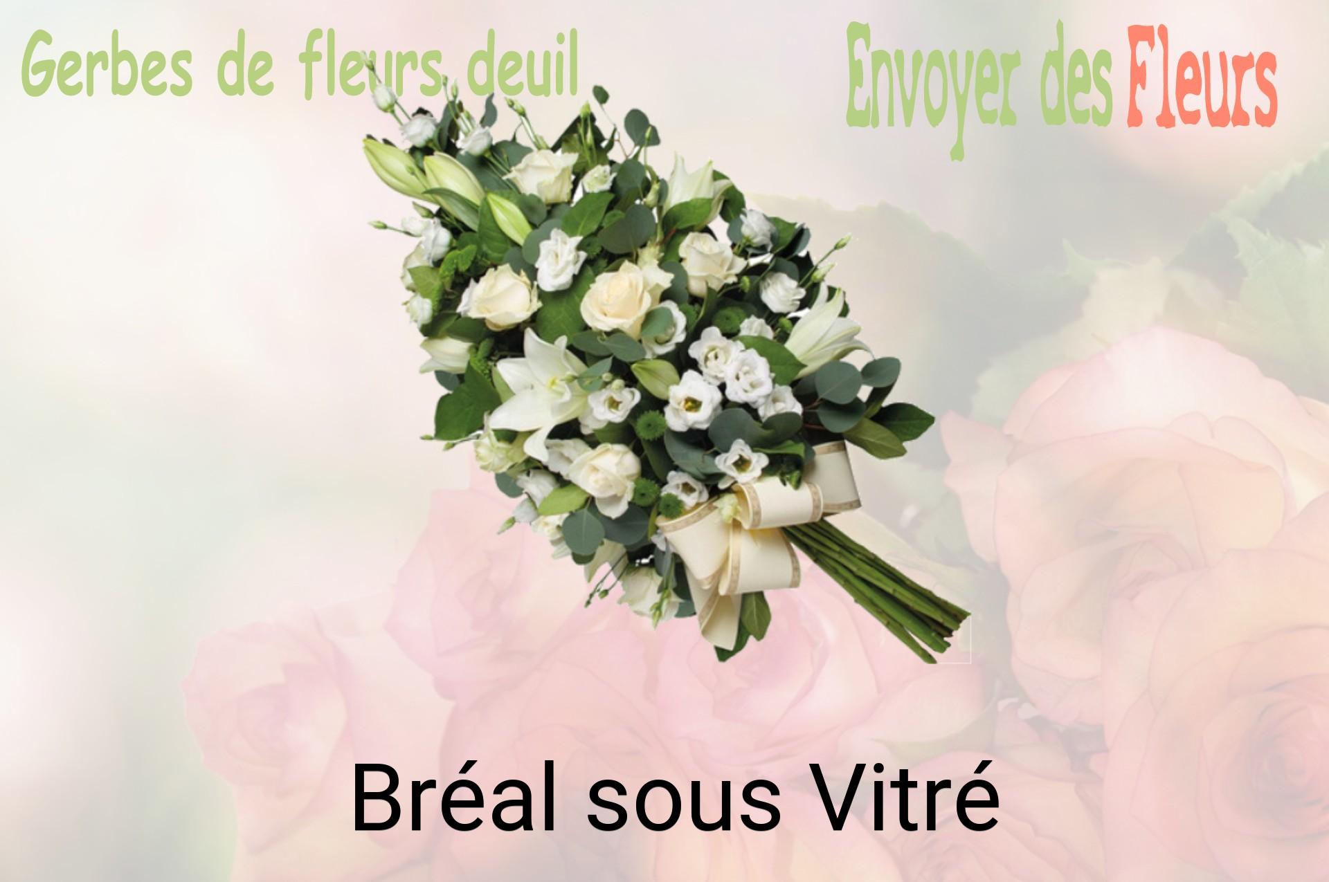 Gerbe de fleurs de deuil livrée à Bréal-sous-Vitré
